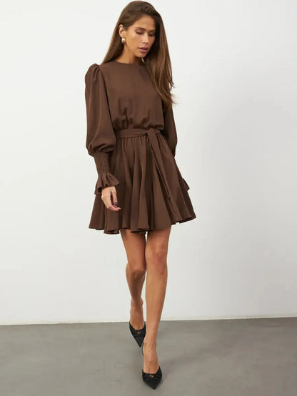 Mocha Grace Mini Dress