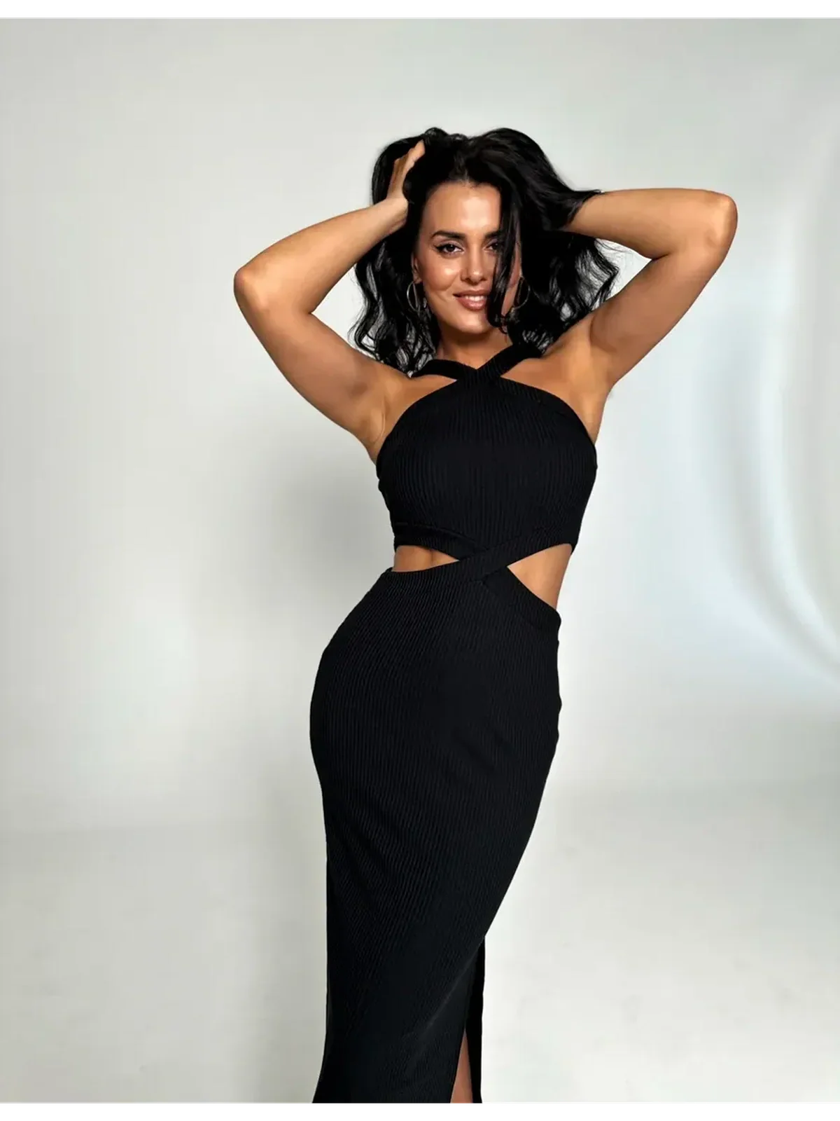 Midnight Allure Midi Dress