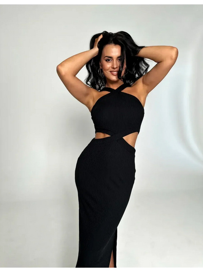 Midnight Allure Midi Dress