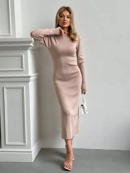 Velour Curve Midi Dress