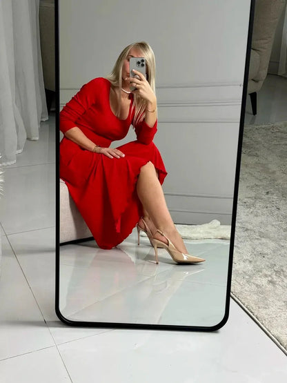 Flare Poise Midi Dress