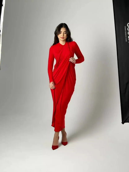 Sculpted Grace Maxi Dress