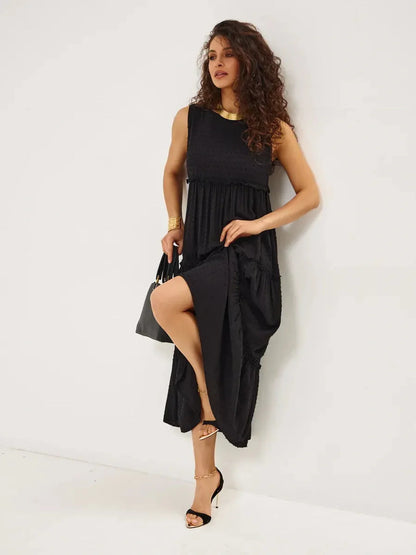 Shadow Bloom Midi Dress