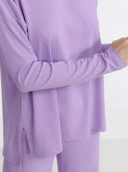 Lilac Ribbed Set