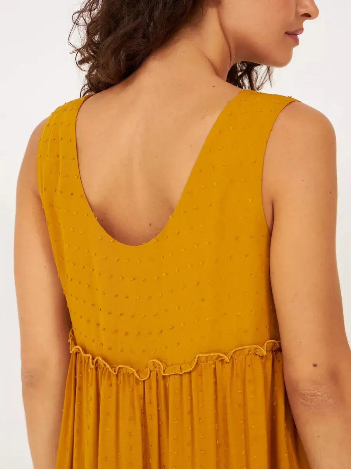 Golden Solstice Midi Dress