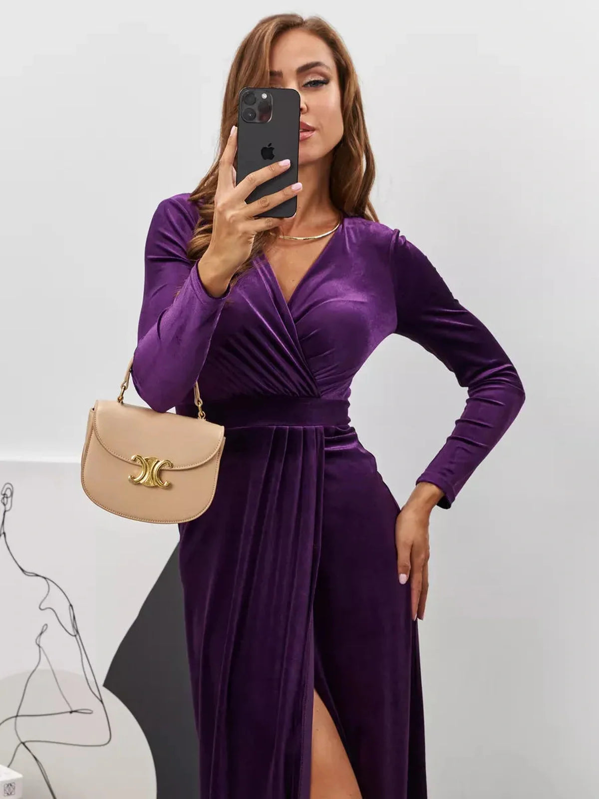 Plum Aura Maxi Dress