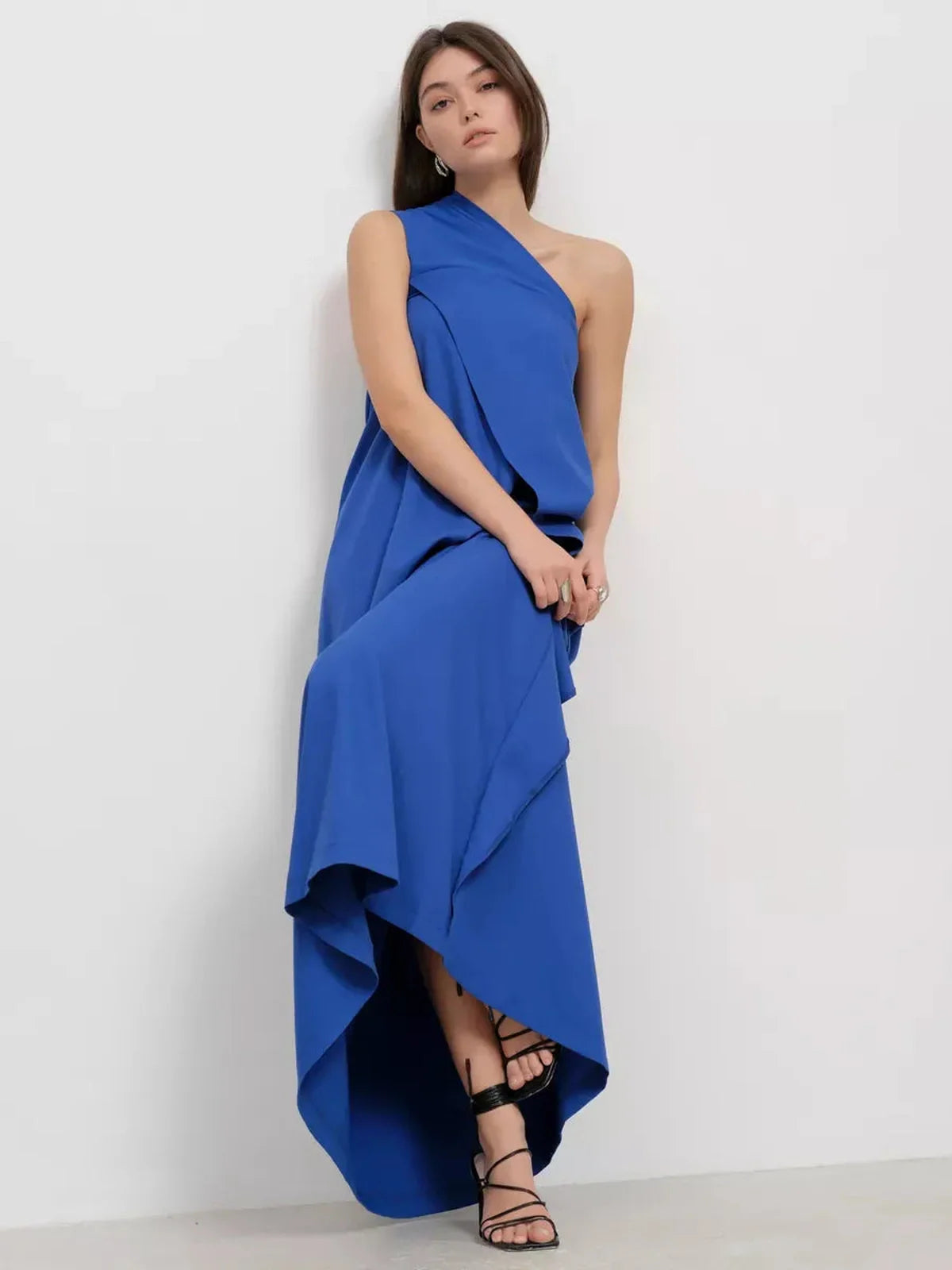 Cerulean Drape Maxi Dress