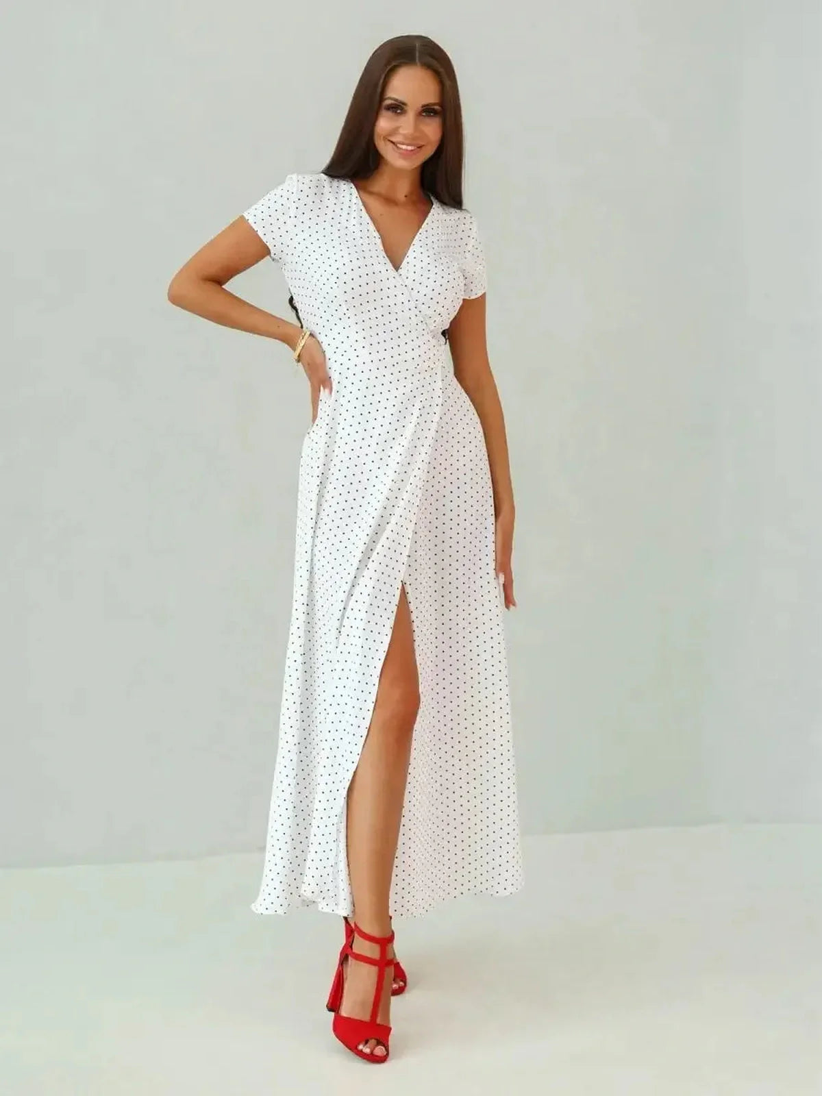 Ivory Dots Maxi Dress