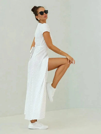 Ivory Dots Maxi Dress