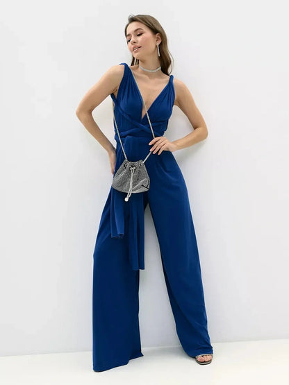 Sapphire Wrap Jumpsuit