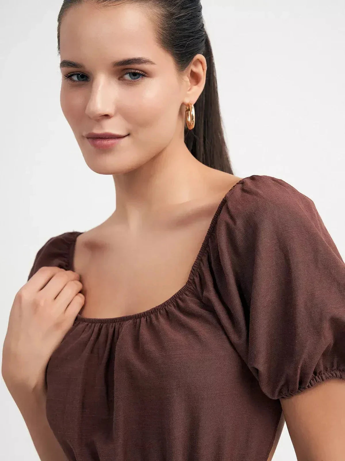 Mocha Charm Mini Dress