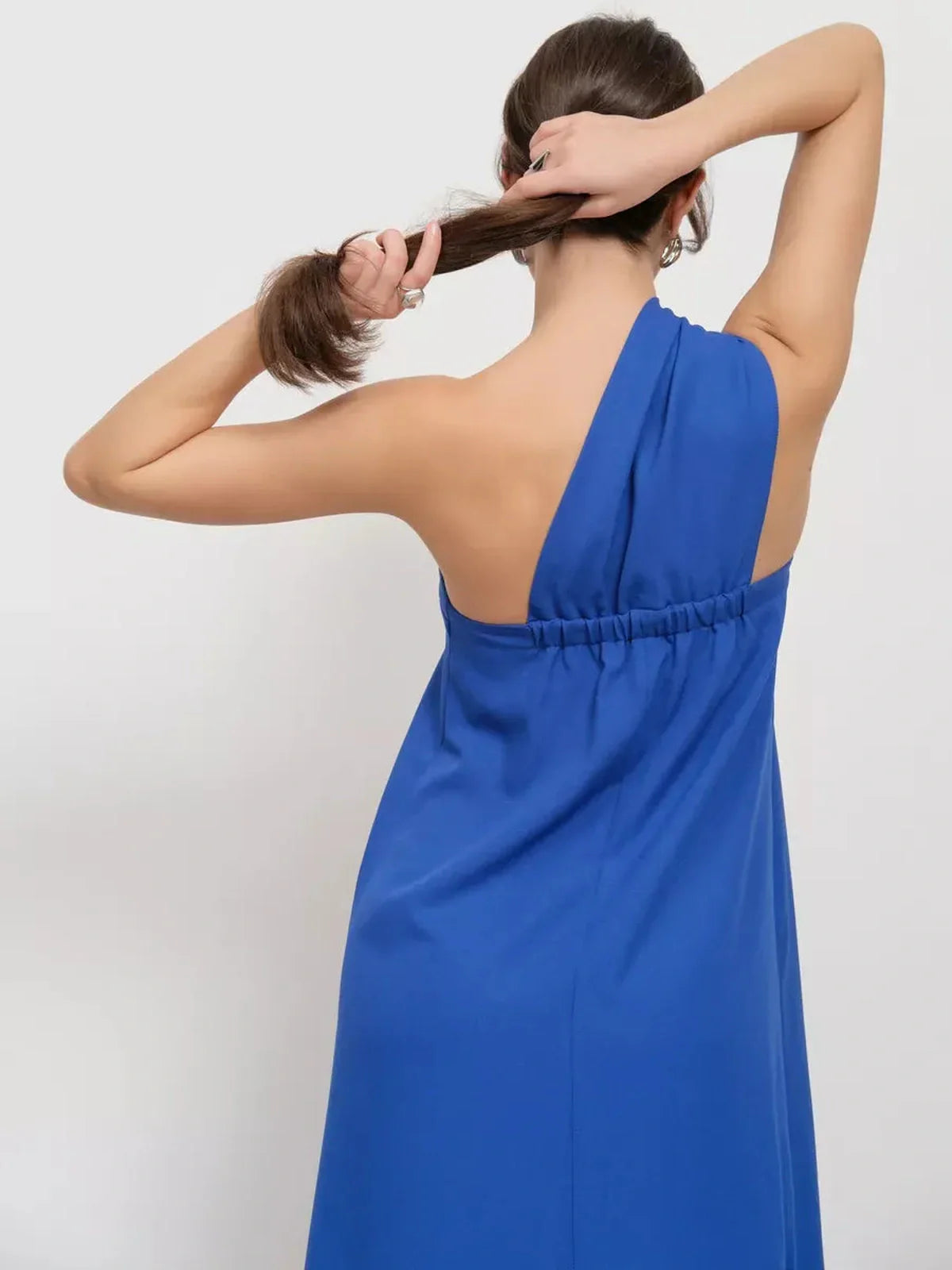 Cerulean Drape Maxi Dress