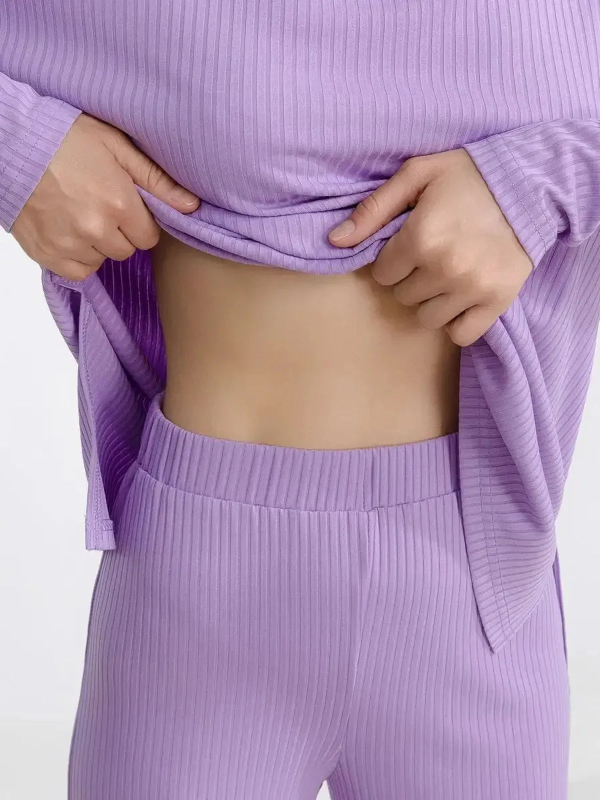 Lilac Ribbed Set