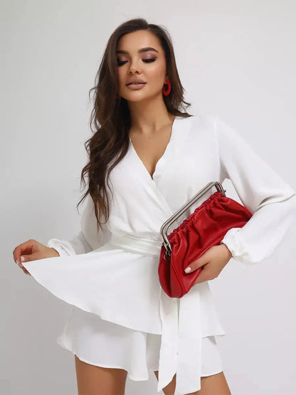 White Wrap Playsuit
