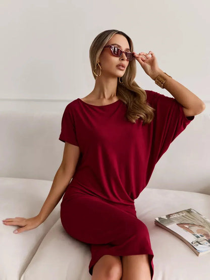Crimson Ease Midi Dress