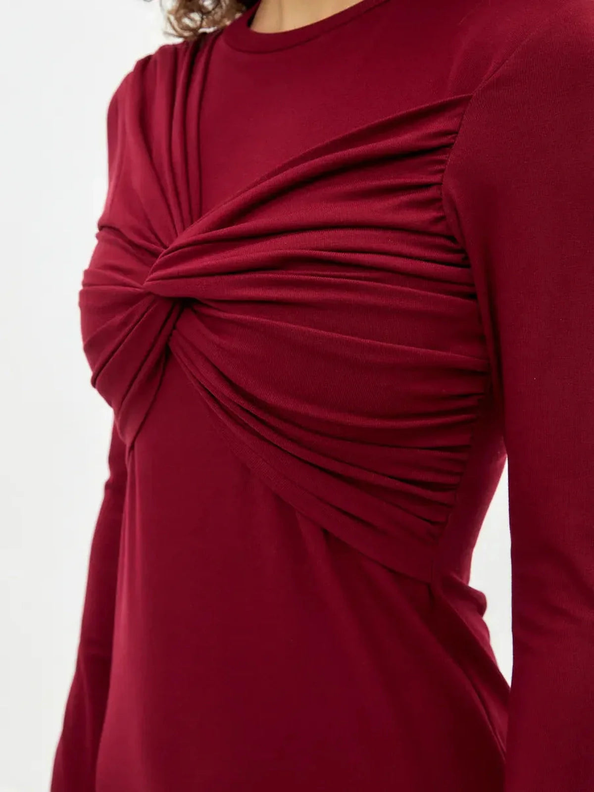 Velvet Knot Midi Dress