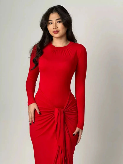 Sculpted Grace Maxi Dress