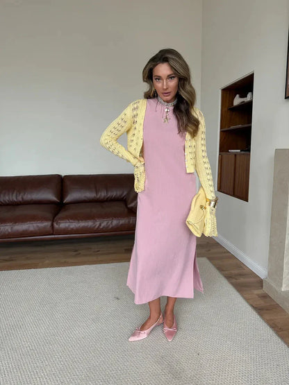 Rose Solstice Midi Dress