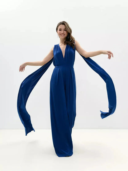 Sapphire Wrap Jumpsuit
