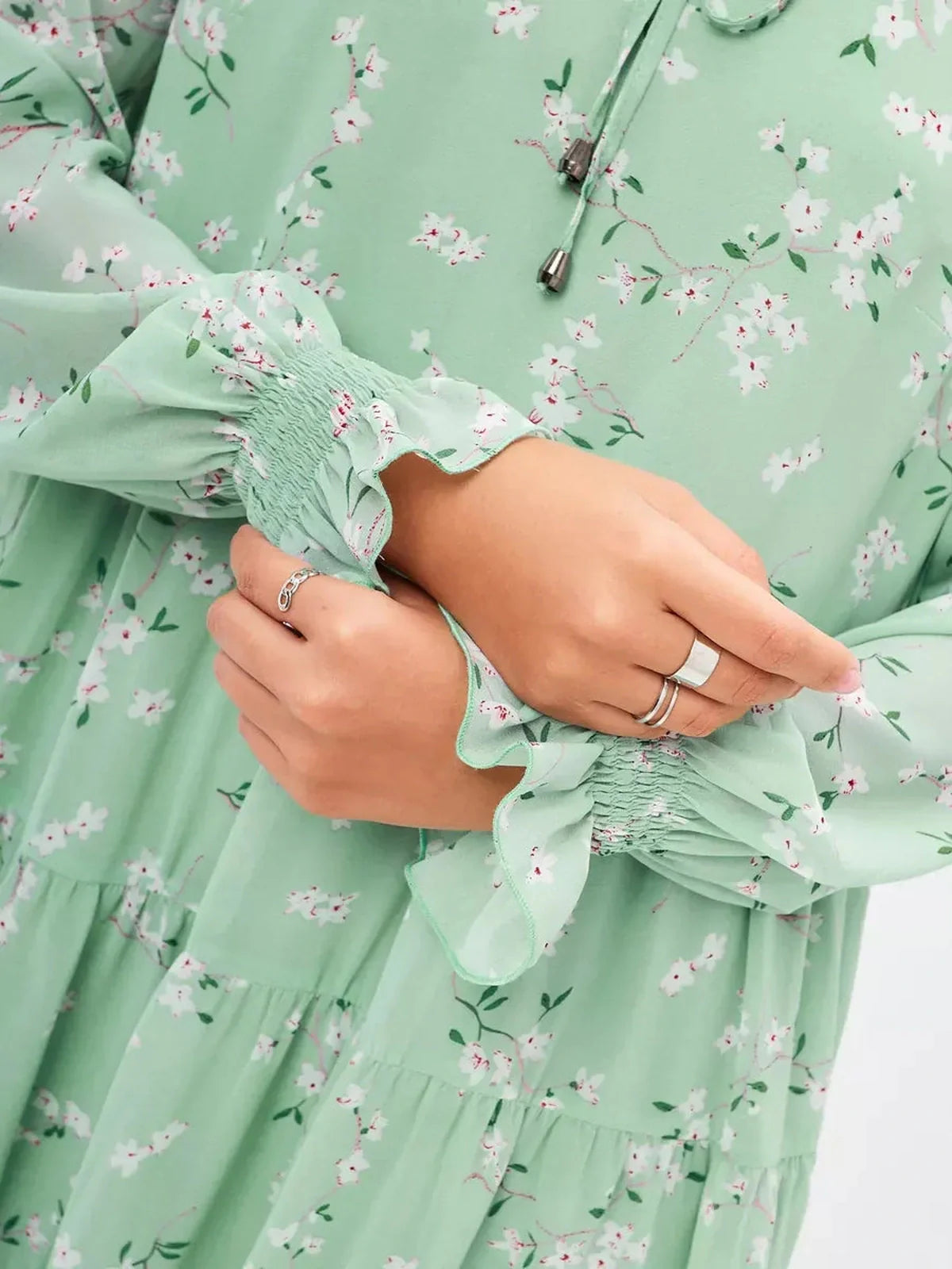 Mint Bloom Mini Dress