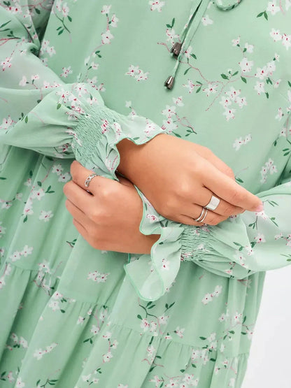Mint Bloom Mini Dress