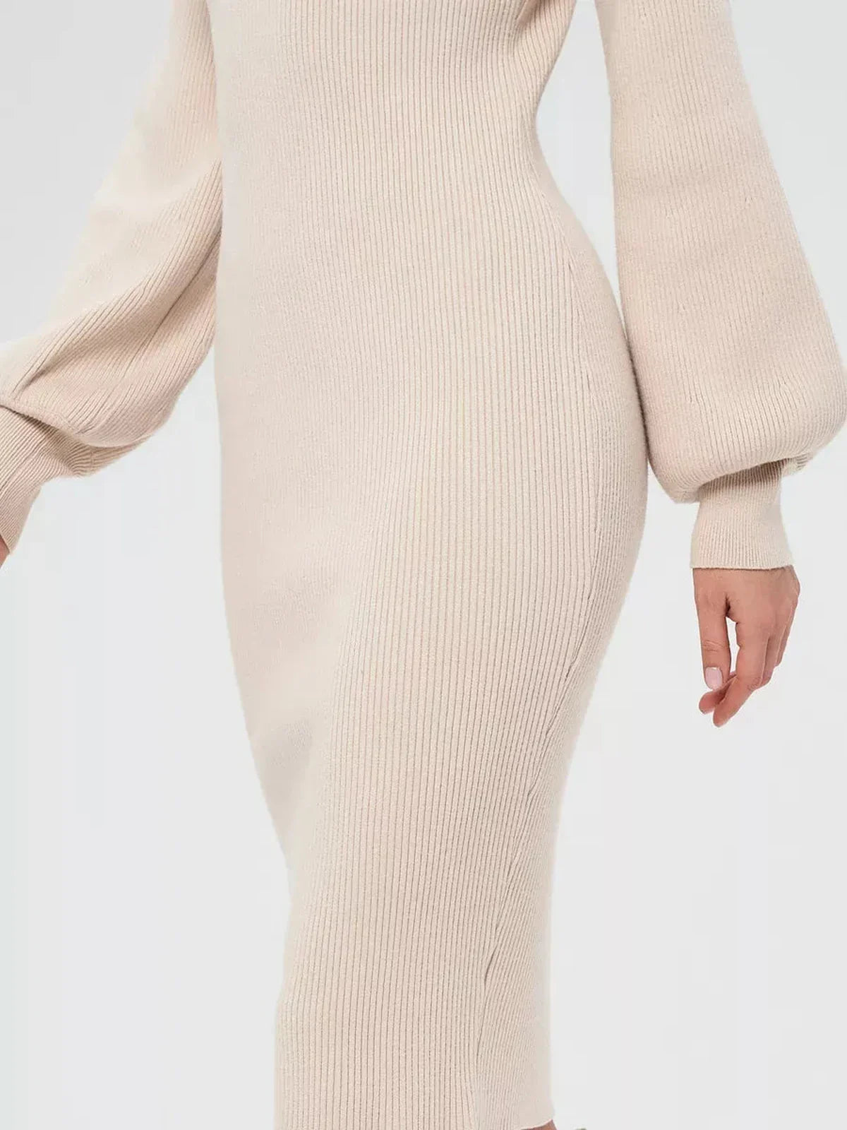 Cream Contour Mini Dress