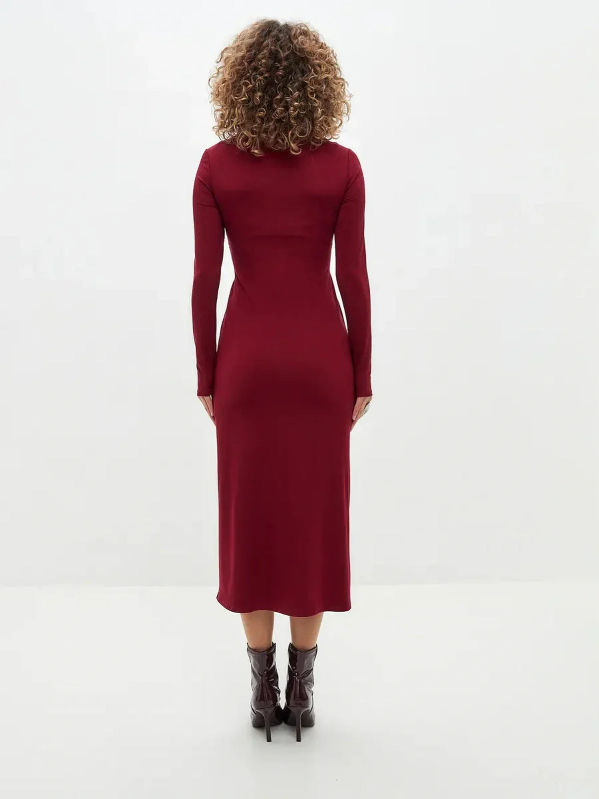 Velvet Knot Midi Dress