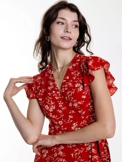 Midnight Bloom Midi Dress