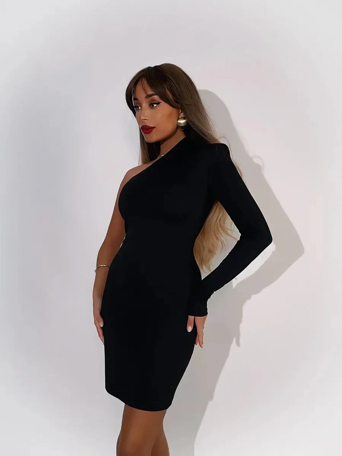 Obsidian Curve Mini Dress