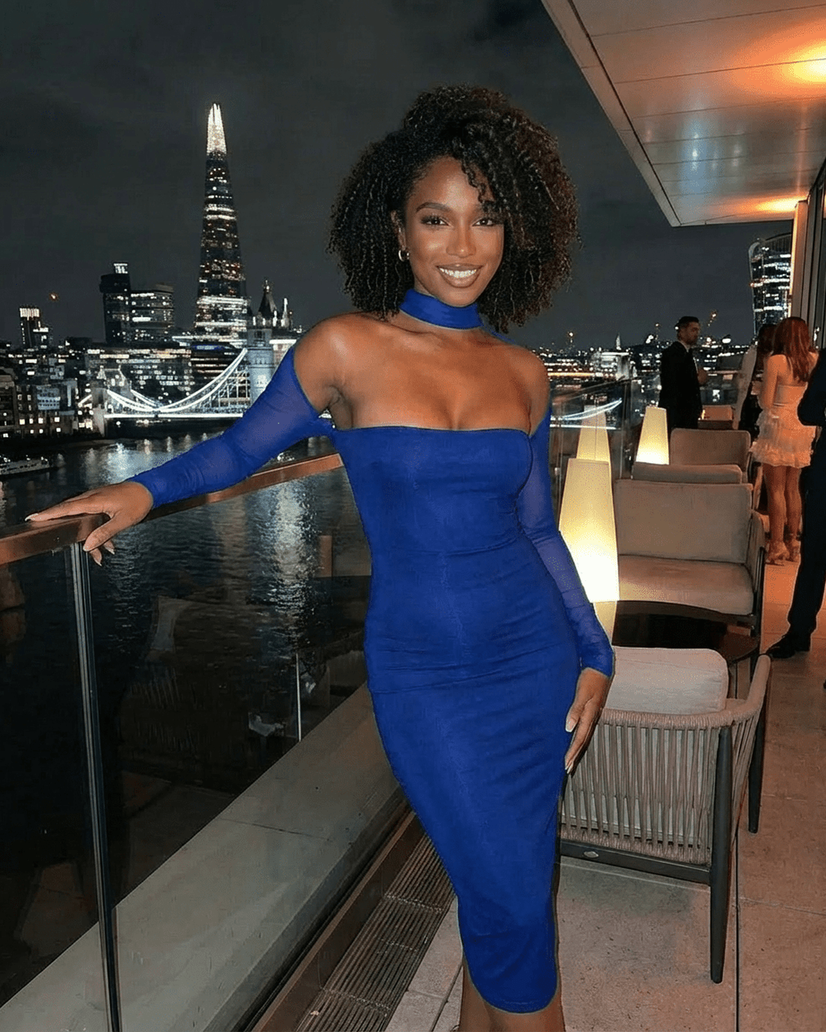 Arden Blue Dress by Slimona, a stylish blue bodycon dress showcasing modern elegance with a flattering fit.