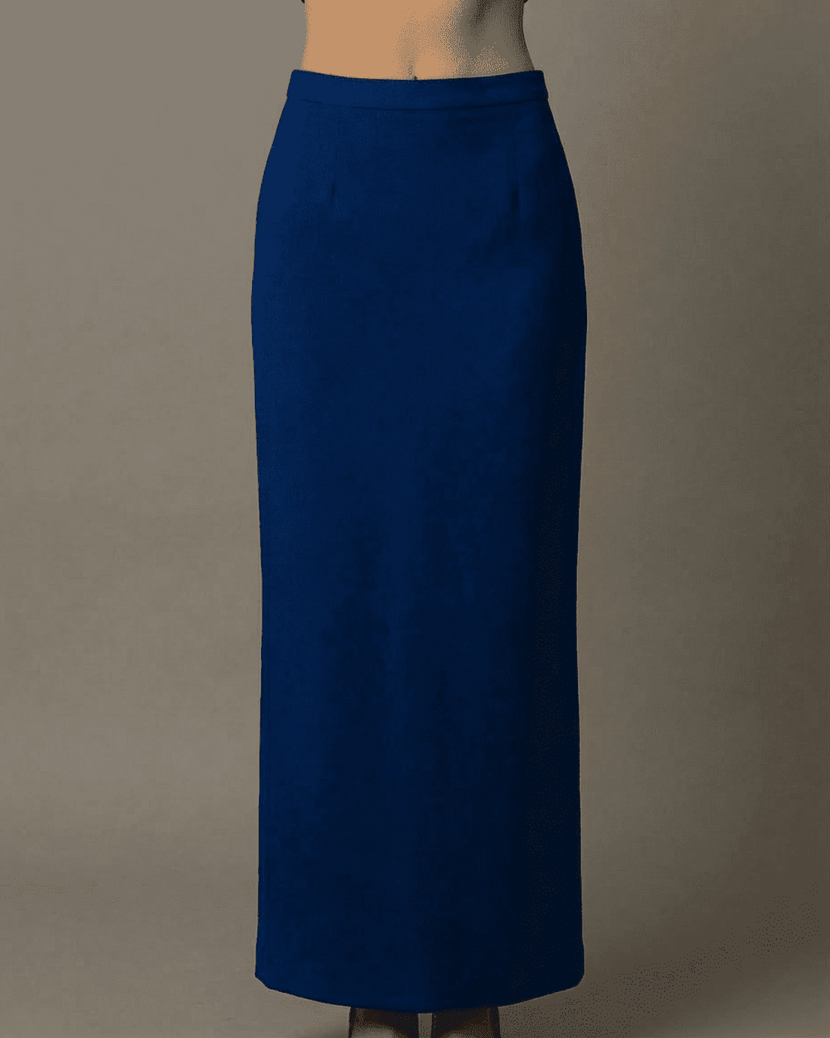 Cobalt Maxi Skirt by Slimona - High-waisted design with a sleek silhouette and elegant finish.