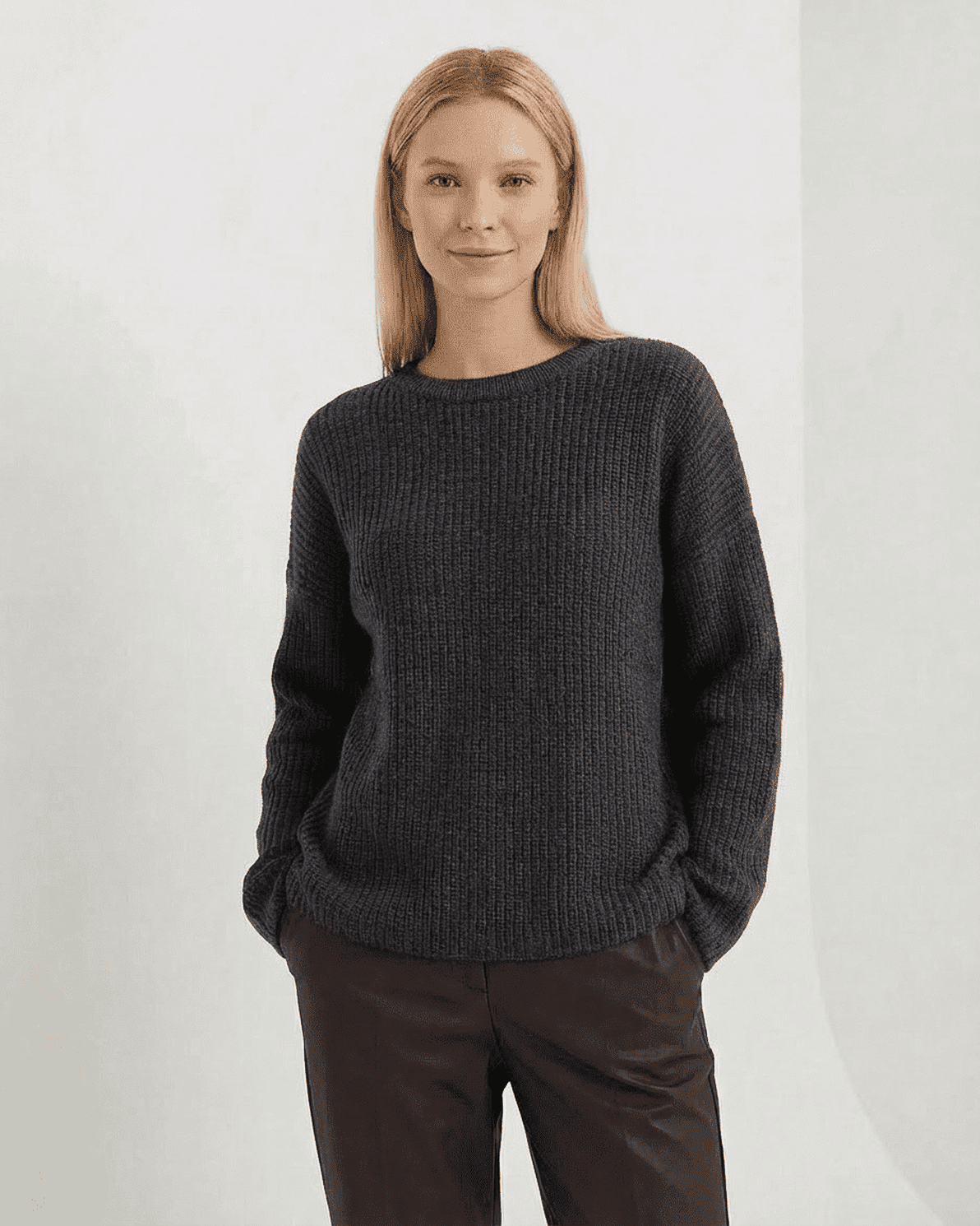 Vega Sweater by Slimona, a luxurious thick knit sweater for cozy, relaxed style.